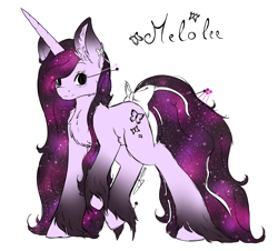 Size: 2573x2330 | Tagged: safe, artist:maneblue, oc, oc only, pony, unicorn, ear fluff, ethereal mane, high res, horn, simple background, starry mane, unicorn oc, unshorn fetlocks, white background