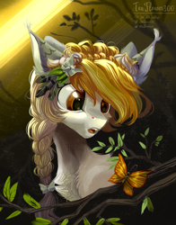 Size: 1645x2102 | Tagged: safe, artist:teaflower300, oc, oc only, butterfly, pony, female, mare, solo