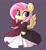 Size: 1890x2048 | Tagged: safe, artist:sakukitty, fluttershy, pegasus, semi-anthro, g4, arm hooves, clothes, collar, dress, eyelashes, female, looking at you, mare, smiling, solo, spread wings, wings