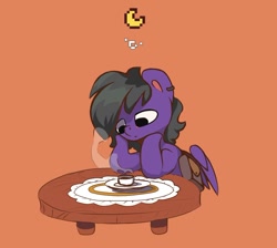 Size: 924x827 | Tagged: safe, artist:luneinspace, oc, oc only, oc:darline, pegasus, pony, pony town, :t, aesthetics, backpack, coffee cup, cup, derp, pegasus oc, sad, solo