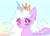 Size: 3000x2173 | Tagged: safe, artist:plushfurby, oc, oc only, oc:partly cloudy, alicorn, pony, cloud, high res, purple, white pupils, wingding eyes