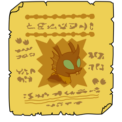 Size: 810x810 | Tagged: safe, artist:alejandrogmj, oc, oc:coulagi, changeling, changeling oc, criminal, paper, pokémon, pokémon mystery dungeon, wanted poster