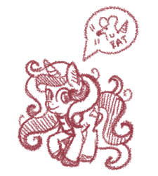 Size: 381x423 | Tagged: safe, artist:redpalette, oc, oc:red palette, pony, rat, unicorn, clothes, cute, female, freckles, horn, mare, scarf, sketch, smiling, unicorn oc