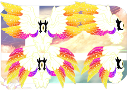 Size: 1700x1200 | Tagged: safe, artist:galeemlightseraphim, oc, oc only, oc:galeem light, pegasus, pony, be not afraid, biblically accurate angels, multiple wings, pegasus oc, simple background, super smash bros., super smash bros. ultimate, transparent background, wings