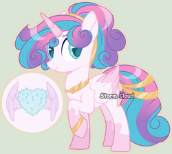 Size: 1024x921 | Tagged: safe, artist:stormcloud-yt, princess flurry heart, alicorn, pony, g4, base used, bio in description, female, mare, older, older flurry heart, raised hoof, simple background, solo