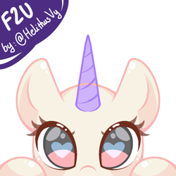 Size: 1000x1000 | Tagged: safe, artist:helithusvy, oc, oc only, pony, bald, base, free to use, heart, heart eyes, horn, simple background, solo, white background, wingding eyes