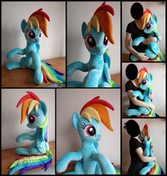 Size: 1912x2005 | Tagged: safe, artist:littlefairyswonders, rainbow dash, human, pony, g4, irl, irl human, photo, plushie, solo