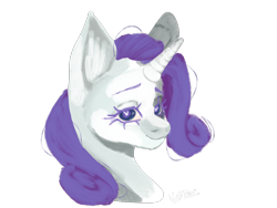 Size: 2160x1620 | Tagged: safe, artist:v-nuz, rarity, pony, unicorn, g4, bust, female, heart eyes, looking at you, mare, painting, portrait, simple background, transparent background, wingding eyes