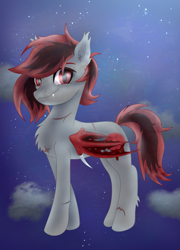 Size: 1097x1520 | Tagged: safe, artist:moonlightrift, oc, oc only, oc:blood moon, bat pony, bat pony oc, solo