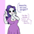 Size: 2048x2048 | Tagged: safe, artist:immunefox, rarity, sweetie belle, human, g4, big breasts, big eyes, blushing, breasts, busty rarity, cleavage, clothes, concerned, dress, female, high res, hips, humanized, implied sweetie belle, jewelry, long nails, looking at you, mommy, nail polish, necklace, solo, speech bubble, talking