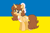 Size: 1000x667 | Tagged: safe, artist:doraeartdreams-aspy, oc, oc only, oc:aspen, alicorn, pony, alicorn oc, crying, current events, flag, horn, peace symbol, sad, solo, ukraine, wings