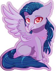 Size: 1739x2233 | Tagged: safe, alternate version, artist:stormcloud-yt, oc, oc only, classical hippogriff, hippogriff, chest fluff, ear fluff, female, simple background, solo, transparent background