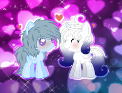 Size: 935x716 | Tagged: safe, artist:stormcloud-yt, oc, oc only, alicorn, pegasus, pony, alicorn oc, base used, duo, eyes closed, heart, horn, pegasus oc, scar, smiling, wings