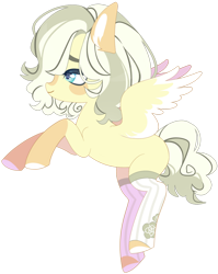 Size: 1024x1285 | Tagged: safe, artist:miioko, oc, oc only, pegasus, pony, clothes, pegasus oc, rearing, simple background, socks, solo, transparent background