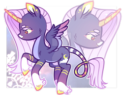 Size: 1024x795 | Tagged: safe, artist:miioko, oc, oc only, alicorn, pony, alicorn oc, bust, horn, rearing, simple background, transparent background, wings, zoom layer