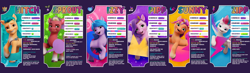 Size: 1554x455 | Tagged: artist needed, safe, hitch trailblazer, izzy moonbow, pipp petals, sprout cloverleaf, sunny starscout, zipp storm, earth pony, pegasus, pony, unicorn, g5, my little pony: a new generation, card, female, instagram, male, mane stripe sunny, mare, smiling, sprout joins the mane five, stallion