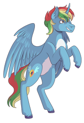 Size: 2600x3800 | Tagged: safe, artist:monnarcha, oc, oc only, oc:shield wing, alicorn, pony, alicorn oc, eye clipping through hair, eyebrows, eyebrows visible through hair, high res, horn, male, rearing, simple background, solo, stallion, transparent background, wings