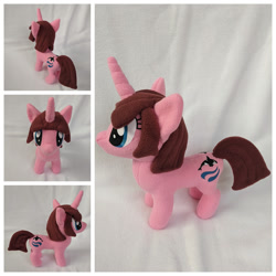 Size: 1024x1024 | Tagged: safe, artist:fleecefriendship, oc, oc only, pony, unicorn, horn, irl, multiple views, photo, plushie, unicorn oc