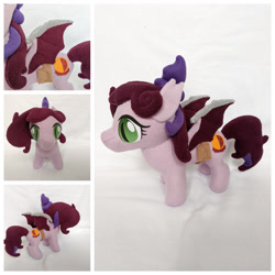 Size: 1024x1024 | Tagged: safe, artist:fleecefriendship, oc, oc only, bat pony, pony, bat pony oc, irl, multiple views, photo, plushie