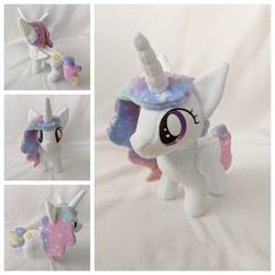 Size: 1024x1024 | Tagged: safe, artist:fleecefriendship, princess celestia, alicorn, pony, g4, chibi, female, irl, mare, multiple views, photo, plushie, smol, solo