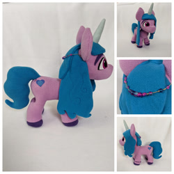 Size: 1024x1024 | Tagged: safe, artist:fleecefriendship, izzy moonbow, pony, unicorn, g5, my little pony: a new generation, female, irl, mare, multiple views, photo, plushie, solo