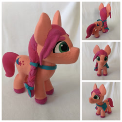 Size: 1024x1024 | Tagged: safe, artist:fleecefriendship, sunny starscout, earth pony, pony, g5, my little pony: a new generation, female, irl, mare, multiple views, photo, plushie, solo
