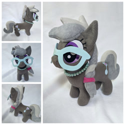 Size: 1024x1024 | Tagged: safe, artist:fleecefriendship, silver spoon, earth pony, pony, g4, glasses, irl, multiple views, photo, plushie