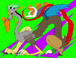 Size: 1405x1083 | Tagged: safe, artist:cannibal-fat, derpibooru exclusive, discord, draconequus, g4, abstract background, solo, swirls, swirly eyes
