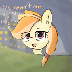 Size: 768x768 | Tagged: safe, artist:cherro, oc, oc only, oc:safe haven, pony, building, dialogue