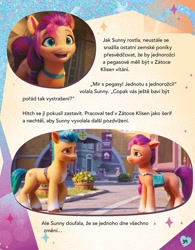 Size: 919x1181 | Tagged: safe, screencap, hitch trailblazer, sunny starscout, earth pony, pony, g5, my little pony: a new generation, book, czech, female, mare, my little pony annual 2022