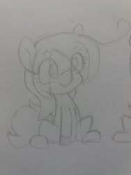 Size: 3096x4128 | Tagged: safe, artist:cherro, oc, oc only, oc:mal, pony, sitting, solo, traditional art