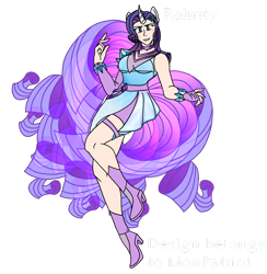 Size: 1280x1314 | Tagged: safe, artist:lionpatriot, rarity, human, g4, ahri, crossover, curved horn, eared humanization, female, horn, horned humanization, humanized, league of legends, simple background, solo, tail, tailed humanization, transparent background