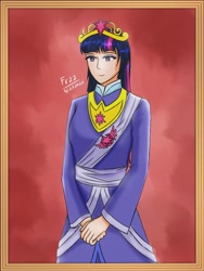 Size: 768x1024 | Tagged: safe, artist:lencai123, twilight sparkle, human, g4, big crown thingy, clothes, element of magic, female, humanized, jewelry, regalia, solo