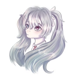 Size: 2000x2000 | Tagged: safe, artist:tanatos, earth pony, pony, anime, bust, female, hatsune miku, high res, long hair, mare, pigtails, ponified, portrait, project sekai, sketch, solo, vocaloid