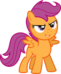 Size: 2222x2699 | Tagged: safe, artist:soren-the-owl, scootaloo, pegasus, pony, g4, female, filly, foal, high res, simple background, solo, transparent background, vector