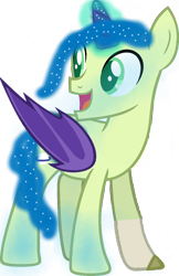 Size: 856x1319 | Tagged: safe, artist:x9, oc, oc only, oc:宇宙星河, hybrid, pony, 2023 community collab, derpibooru community collaboration, bat wings, horn, simple background, solo, transparent background, wings