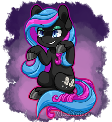 Size: 530x575 | Tagged: safe, artist:vladivoices, oc, oc only, oc:obabscribbler, earth pony, pony, earth pony oc, female, partial background, smiling, solo