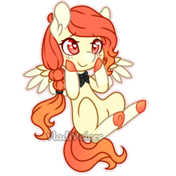 Size: 500x500 | Tagged: safe, artist:vladivoices, oc, oc only, oc:shy maple, pegasus, pony, commission, commissioner:ocelly, female, simple background, smiling, solo, transparent background