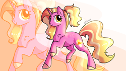 Size: 1600x900 | Tagged: safe, artist:sunniesfunthecupcake, luster dawn, pony, unicorn, g4, the last problem, female, mare, solo, zoom layer