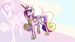 Size: 1600x900 | Tagged: safe, artist:sunniesfunthecupcake, princess cadance, alicorn, pony, g4, female, solo, zoom layer