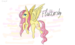 Size: 1280x768 | Tagged: safe, artist:sunniesfunthecupcake, fluttershy, pegasus, pony, g4, female, solo