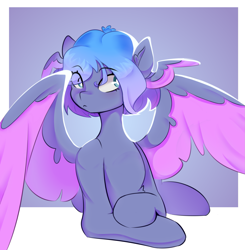 Size: 2169x2210 | Tagged: safe, artist:kisselmr, oc, oc only, pegasus, pony, female, high res, solo, wings
