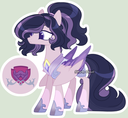 Size: 2826x2627 | Tagged: safe, artist:stormcloud-yt, oc, oc only, oc:amore, pegasus, pony, female, high res, hoof shoes, mare, offspring, parent:princess cadance, parent:shining armor, parents:shiningcadance, pegasus oc, peytral, simple background, solo, wings