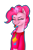 Size: 639x965 | Tagged: safe, artist:peachyminnie, pinkie pie, earth pony, pony, g4, :p, bust, clothes, eyes closed, female, mare, simple background, solo, tongue out, transparent background