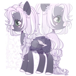 Size: 1024x1023 | Tagged: safe, artist:miioko, oc, oc only, pegasus, pony, braid, deviantart watermark, eyelashes, female, mare, obtrusive watermark, pegasus oc, watermark, wings, zoom layer