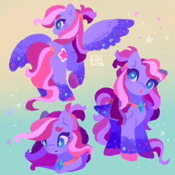 Size: 540x540 | Tagged: safe, artist:drawishme, starsong, pegasus, pony, jewelry, lineless, necklace, solo, unshorn fetlocks, wingding eyes