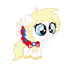 Size: 2797x2448 | Tagged: safe, artist:chewy-tartz, derpibooru exclusive, oc, oc only, oc:star spangle, pegasus, pony, g5, my little pony: a new generation, american flag, base used, bow, colored wings, foal, hair bow, high res, multicolored wings, nation ponies, ponified, simple background, starry eyes, transparent background, united states, unshorn fetlocks, wingding eyes, wings