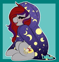 Size: 1930x2048 | Tagged: safe, oc, oc only, oc:evening prose, pegasus, pony, blanket, female, freckles, jewelry, mare, necklace, pearl necklace