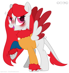 Size: 1280x1344 | Tagged: safe, artist:katelynleeann42, oc, pegasus, pony, base used, clothes, colored wings, female, mare, simple background, solo, transparent background, two toned wings, wings