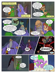 Size: 612x792 | Tagged: safe, artist:greatdinn, artist:newbiespud, edit, edited screencap, screencap, spike, dragon, comic:friendship is dragons, g4, book, clothes, collaboration, comic, dialogue, glasses, male, screencap comic